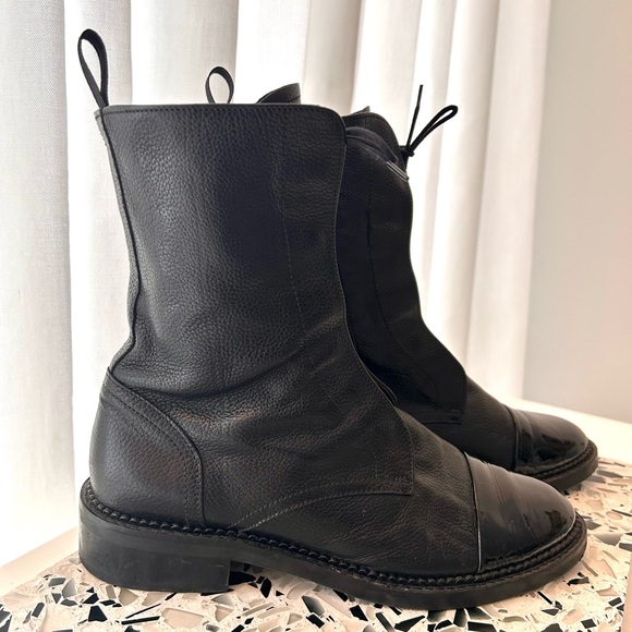 Black Lace Up Boots - Picture 4 of 9